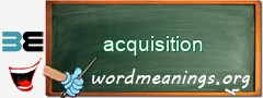 WordMeaning blackboard for acquisition